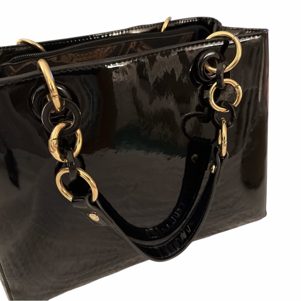 Black Patent Leather Handbag